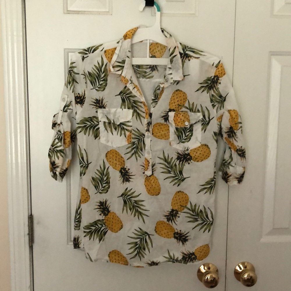 Topical pineapple shirt
